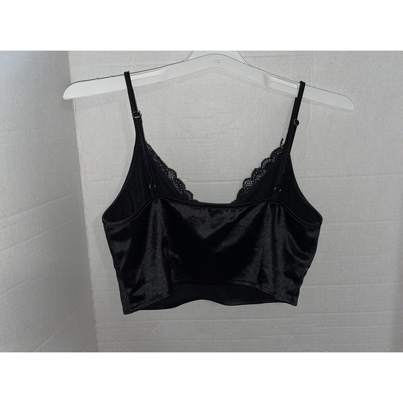 Vintage Silky Missguided black cropped Camisoles Tank Top 8 - Picture 5 of 10